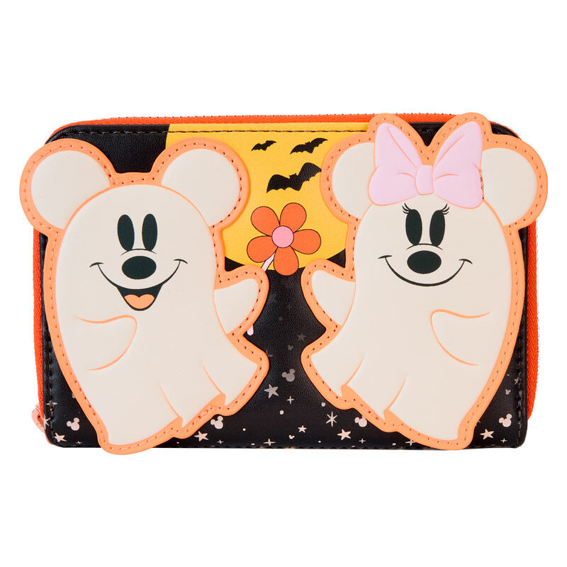 floral ghost mickey wallet & minnie disney loungefly