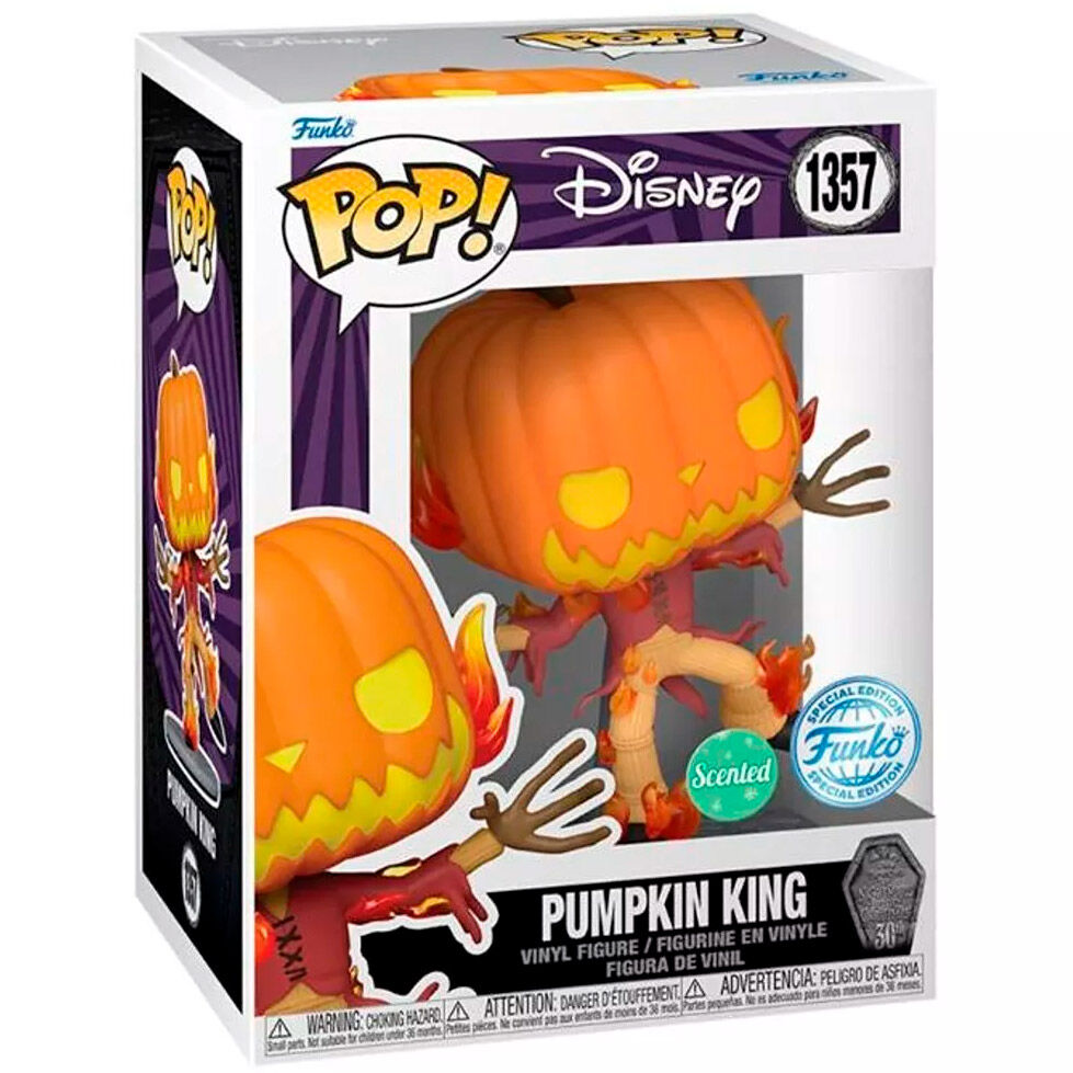 Figura exclusiva Disney POP! del Rey Calabaza de Pesadilla antes de Navidad