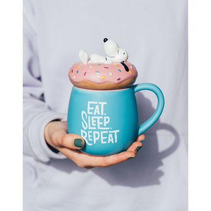 3D Essen Schlafen Wiederholen Snoopy Becher 500 ml