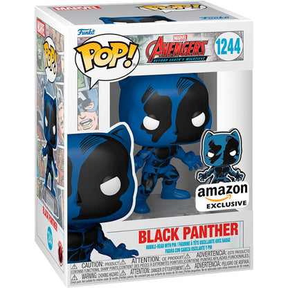 pop figure marvel avengers 60th anniversary comic black panther with pin exclusive