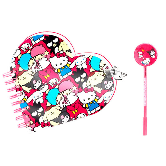 friends hello kitty diary  pen set