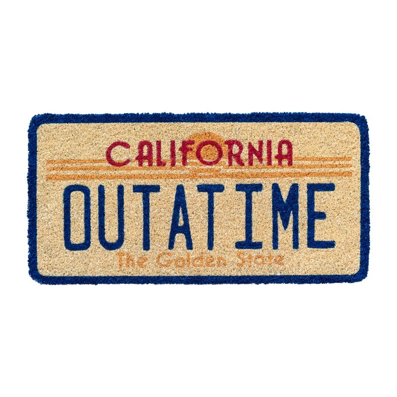 back to the future license plate doormat