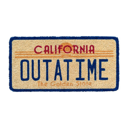 back to the future license plate doormat