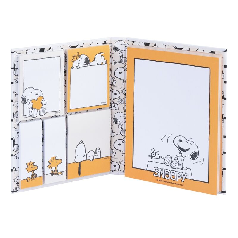 lazy days snoopy sticky notes notebook