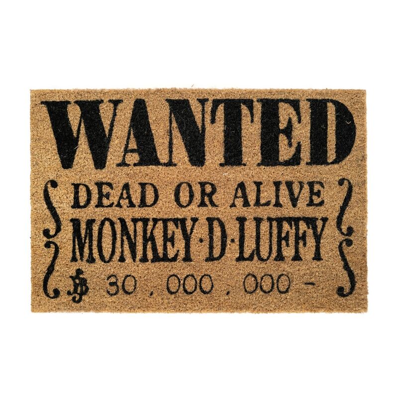 wanted monkey d luffy one piece doormat