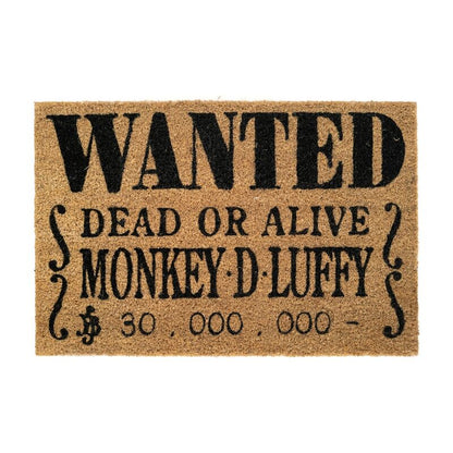 wanted monkey d luffy one piece doormat