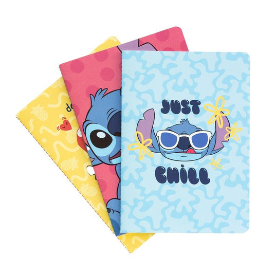 set of 3 a5 tropical stitch disney notebooks