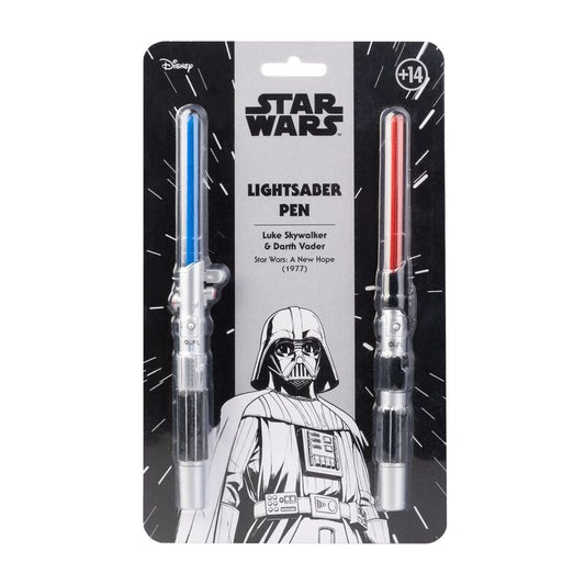 blister pack of 2 star wars lightsaber pens