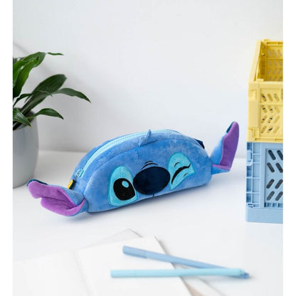 Estojo de lápis de pelúcia do Stitch da Disney