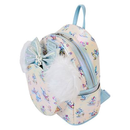 Conjunto Mochila + Diadema con Orejas País de las Maravillas Invernal Mickey y sus Amigos Disney Loungefly 26cm