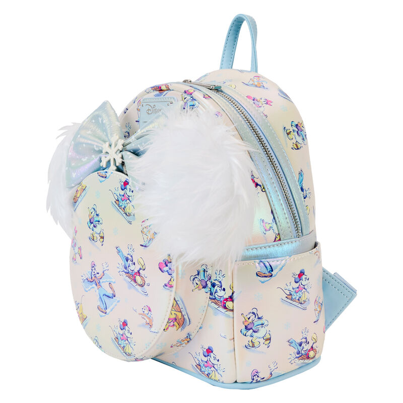 Conjunto Mochila + Diadema con Orejas País de las Maravillas Invernal Mickey y sus Amigos Disney Loungefly 26cm