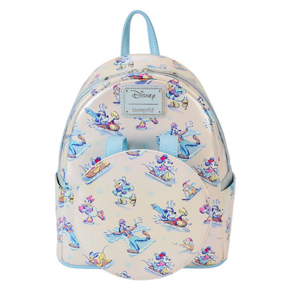 Conjunto Mochila + Diadema con Orejas País de las Maravillas Invernal Mickey y sus Amigos Disney Loungefly 26cm