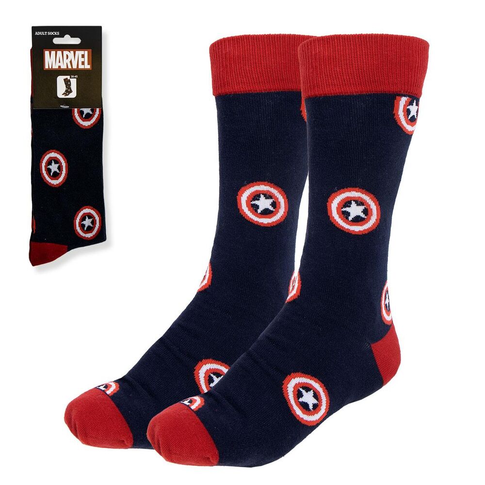 captain america avengers marvel adult socks set
