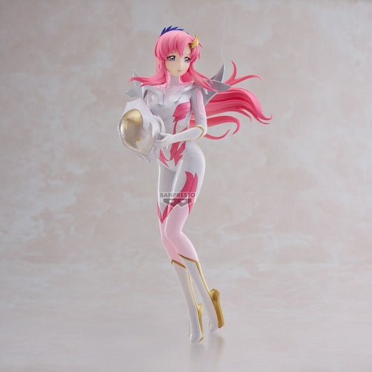 Lacus Clyne Brokatowy i efektowny kombinezon mobilny Gundam Rysunek 22 cm