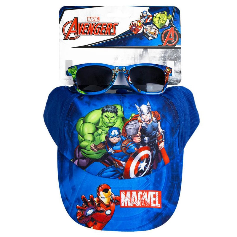 Avengers Marvel hat and sunglasses set