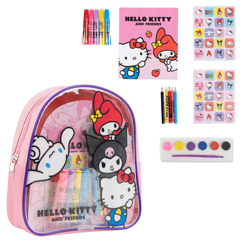 hello kitty and friends backpack stationery set