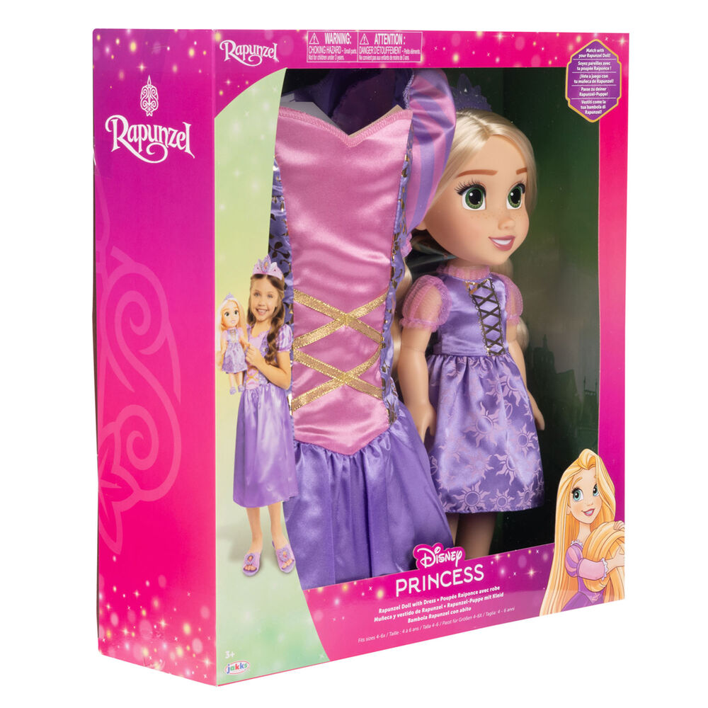 Bambola Rapunzel da 38 cm + costume Disney