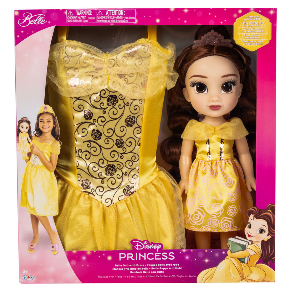 Boneca Bela + Fantasia Disney A Bela e a Fera 38cm