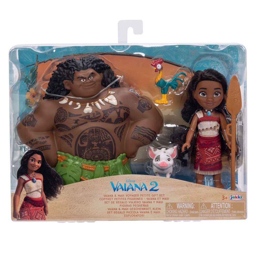 vaiana & maui doll blister vaiana moana 2 disney 15cm
