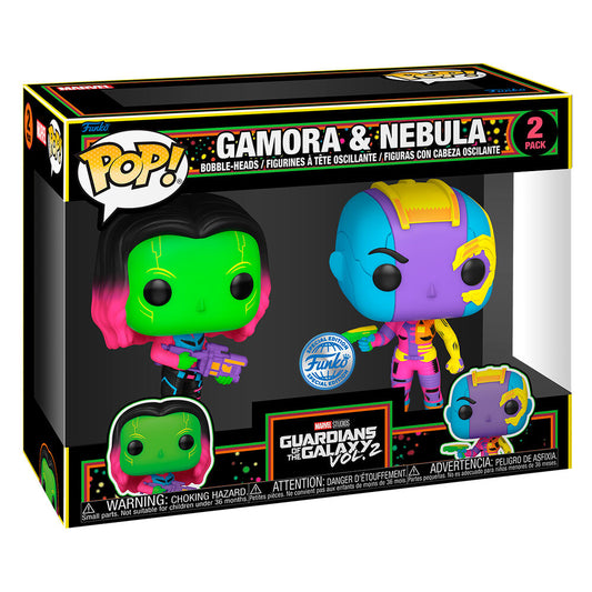 blister pack of 2 pop marvel guardians of the galaxy figures: gamora & nebula exclusive