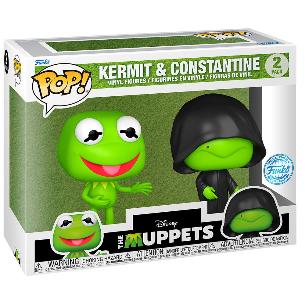 blister 2 pop figures disney the muppets kermit & constantine exclusive
