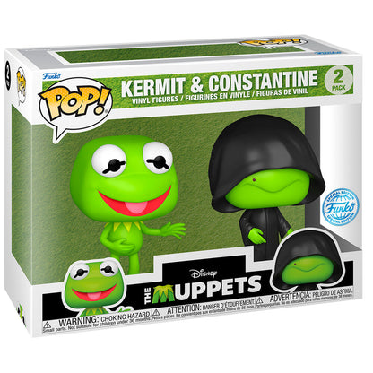 blister 2 pop figures disney the muppets kermit & constantine exclusive