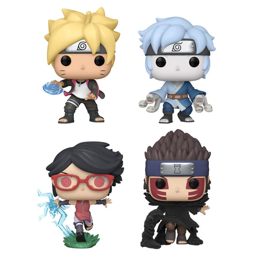 Blister contenente 4 statuette POP esclusive di Boruto
