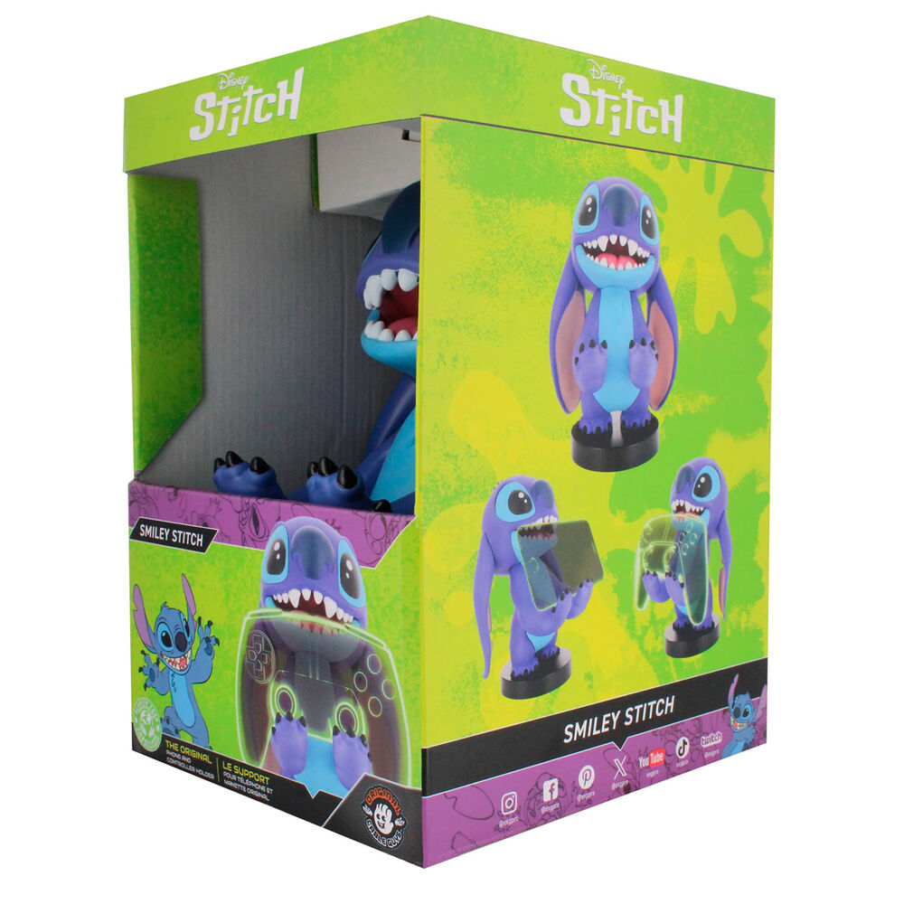 Cable Guy Smiley Stitch Disney 20cm Mounting Bracket