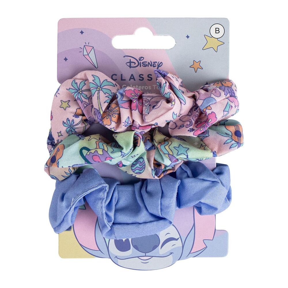 blister of 3 stitch disney scrunchies