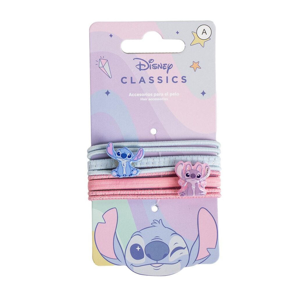 blister of 8 angel & stitch disney scrunchies