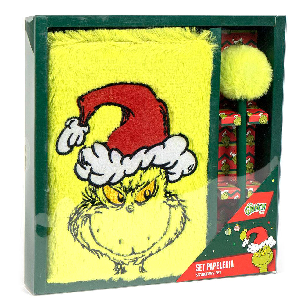grinch stationery blister pack