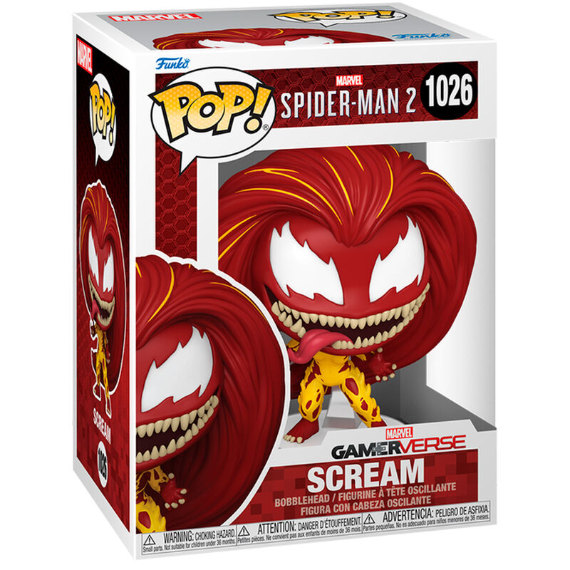 pop figure marvel spider man 2 scream