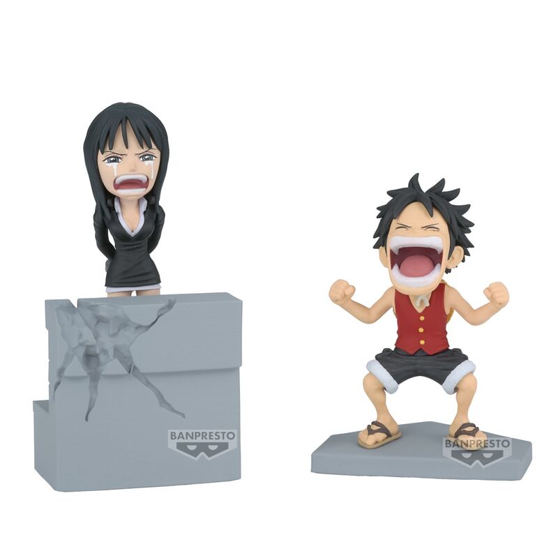 figure luffy & nico robin world collectable one piece 10cm