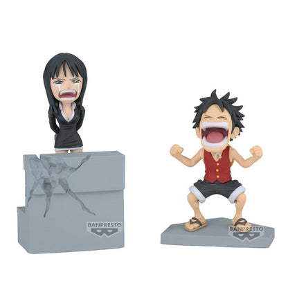 figure luffy & nico robin world collectable one piece 10cm