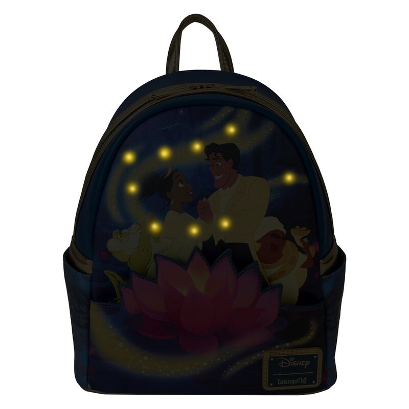 Mochila Disney Tiana e o Sapo 15º Aniversário da Loungefly 26 cm