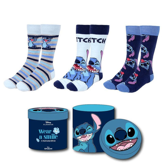 set of 3 stitch disney adult socks assorted