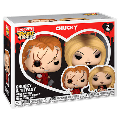 blister 2 pocket pop figures chucky & tiffany valentine