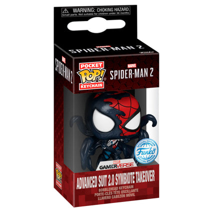 Portachiavi Pocket POP Marvel Spider Man 2 Advanced Suit 2 0 Symbiote Takeover