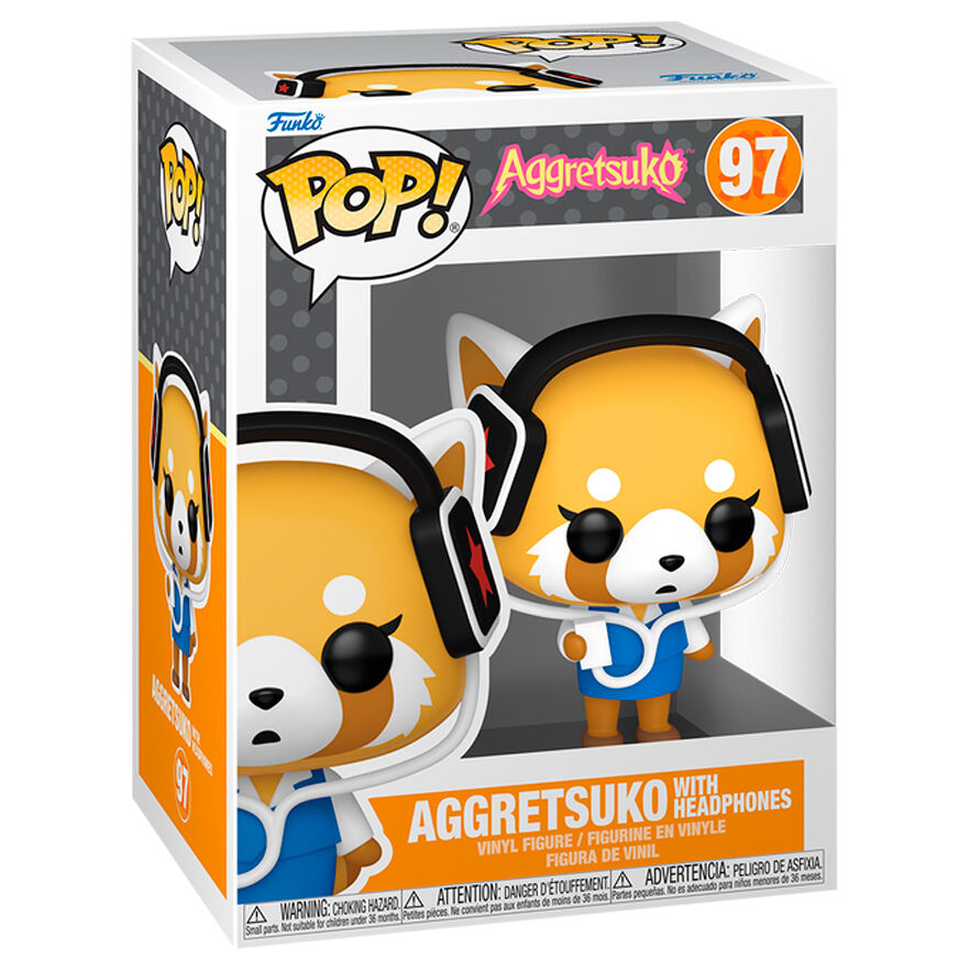 aggretsuko pop figure  aggretsuko with headphones