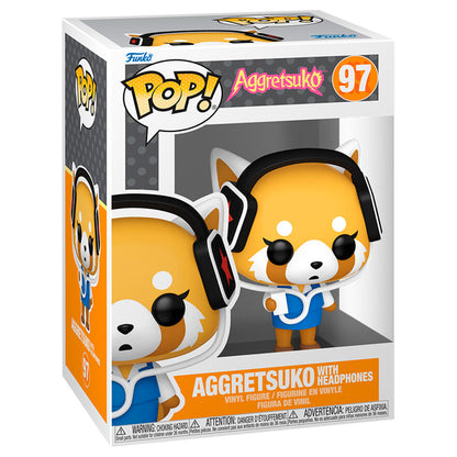 aggretsuko pop figure  aggretsuko with headphones