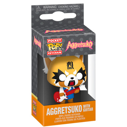 Pocket POP Aggretsuko Keychain Aggretsuko with Guitar