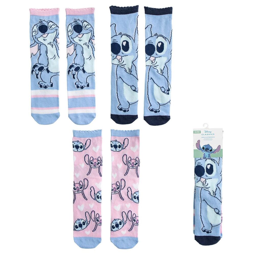 set of 3 stitch disney socks