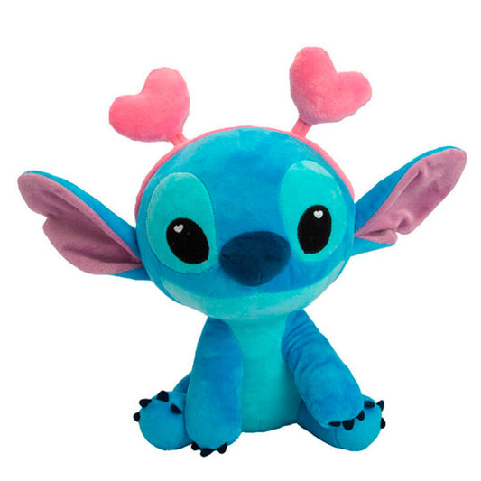 Stitch Plush Toy with Hearts, Disney, 25cm