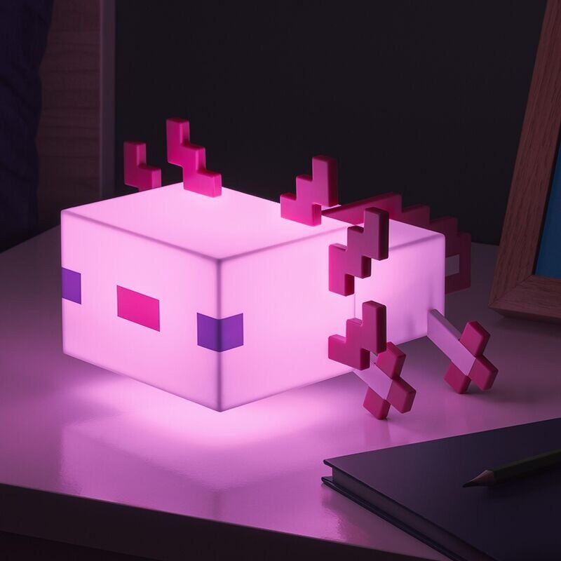 Minecraft Axolotl Lamp 13cm