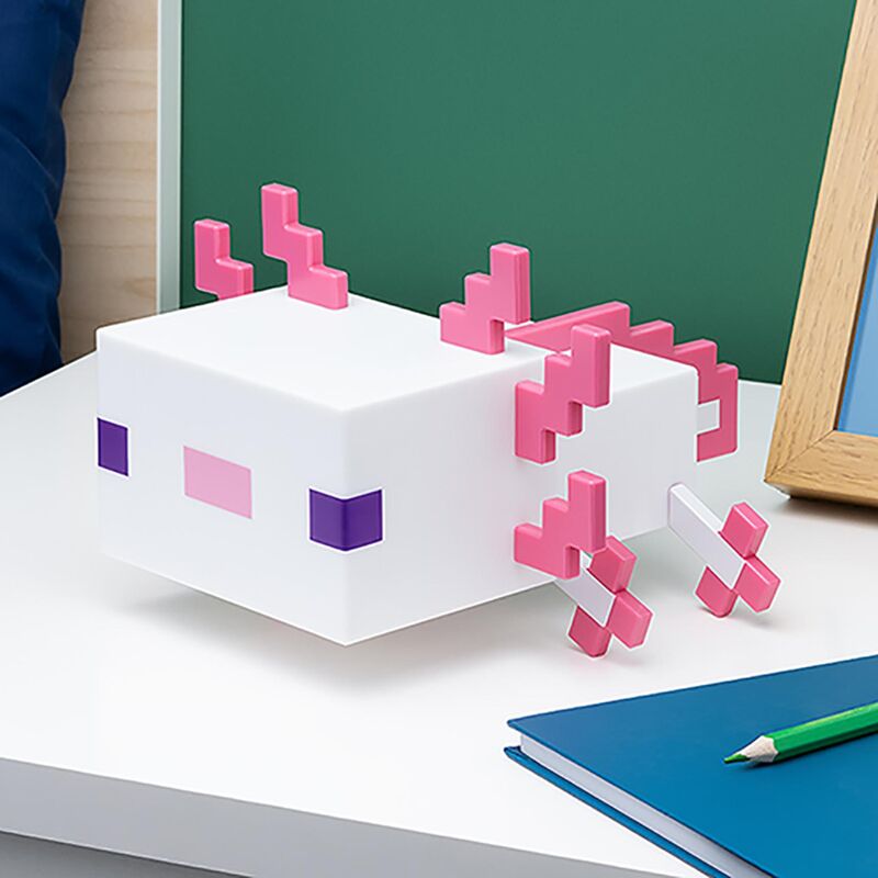 Minecraft Axolotl Lamp 13cm
