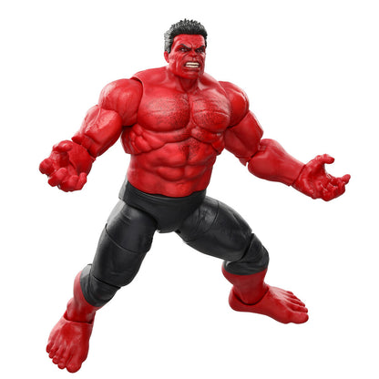 Figura de Hulk Rojo de Un Mundo Feliz y Capitán América de Marvel 15 cm
