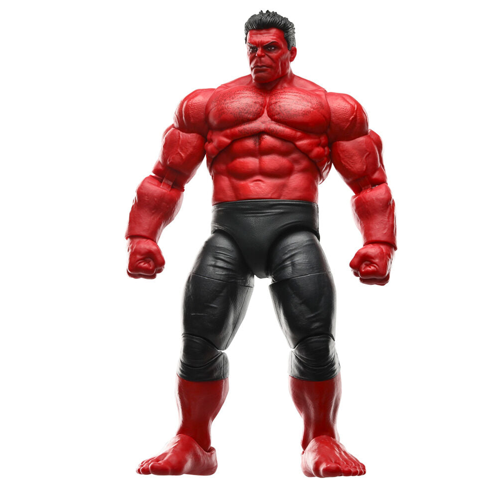 Figura de Hulk Rojo de Un Mundo Feliz y Capitán América de Marvel 15 cm
