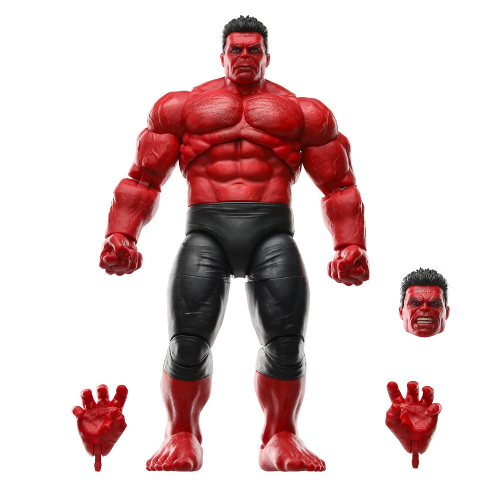 Figura de Hulk Rojo de Un Mundo Feliz y Capitán América de Marvel 15 cm
