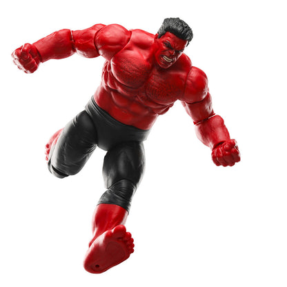 Figura de Hulk Rojo de Un Mundo Feliz y Capitán América de Marvel 15 cm