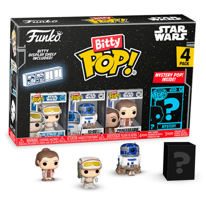 blister of 4 bitty pop star wars luke skywalker figures